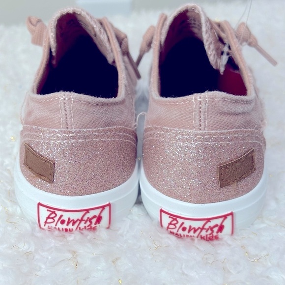 Blowfish Pink Glitter Tennis Shoes Girls Size 1 - Picture 6 of 6
